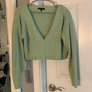 Pacsun sage green scholar cardigan